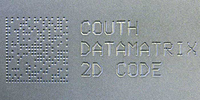 Marcatura laser micropunti e alfanumerico - COUTH DATAMATRIX 2D CODE