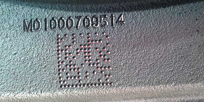 Marcatura laser micropunti e alfanumerico